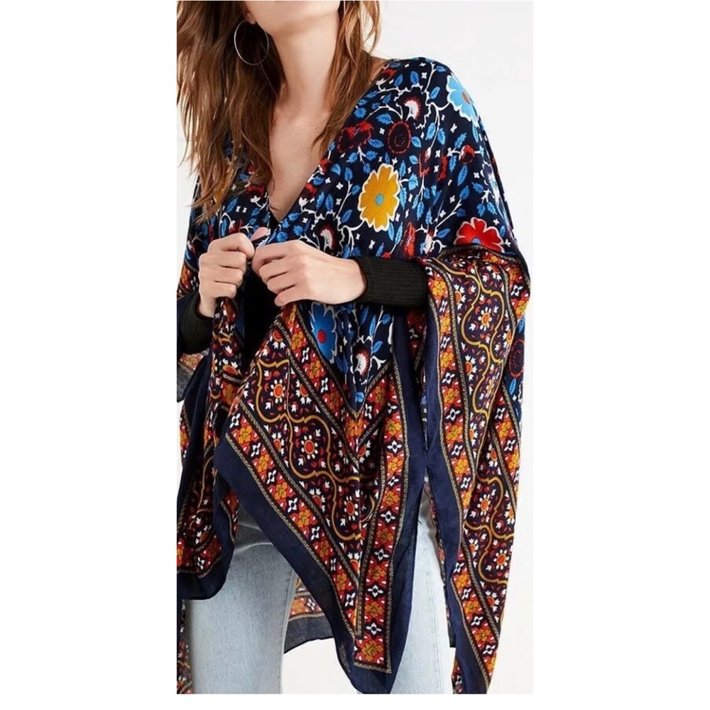 New Free People Magic Dance Border Print Kimono - Picture 8 of 8